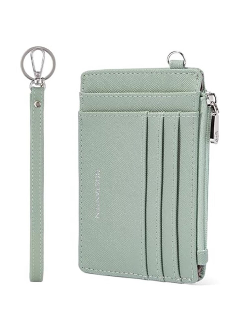 Credit Card Holder RFID Small Wallet for Women with Keychain